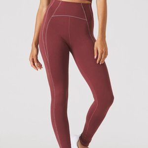 Glyder Contrast Legging Merlot / White